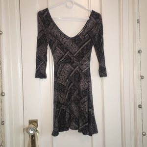 Scoop neck skater dress